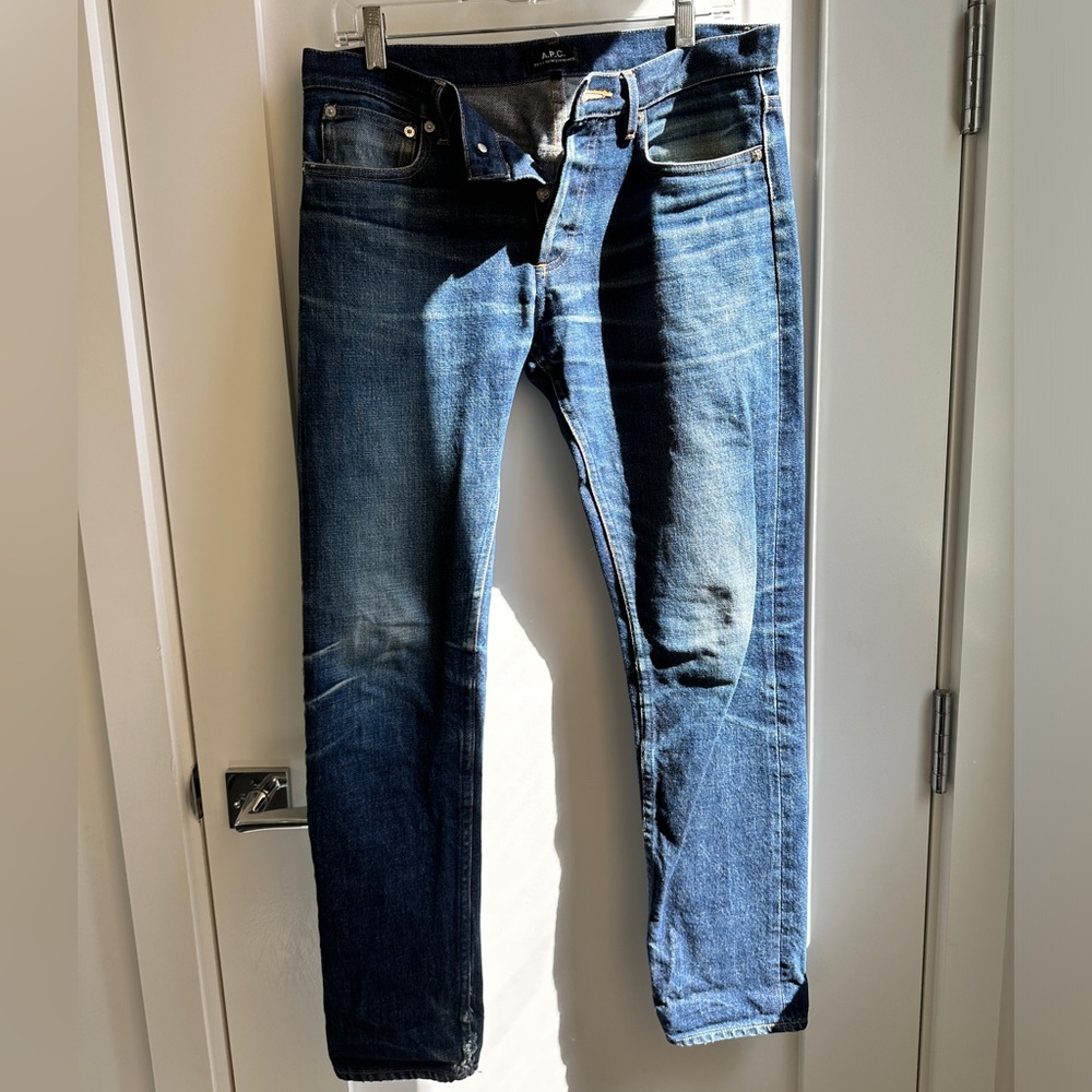 Broken in APC selvedge raw denim (30)
